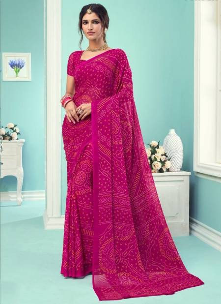 Rani Colour STAR CHIFFON 67TH EDITION Ruchi New daily Wear Chiffon Bandhni Saree Collection 12804 B